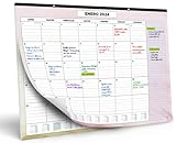 Calendario de Pared 2024 – Calendario Mensual de Sobremesa Smart Panda – Noviembre 2023 a Diciembre de 2024 – Vista de un Mes – 33 cm x 43 cm