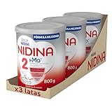 Nestlé NIDINA 2 Leche De Continuación en polvo para bebés a partir de los 6 meses. Pack de 3 botes de 800g (2400g en total), Formato Exclusivo