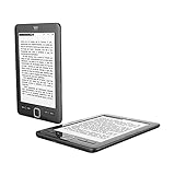 Woxter E-Book Scriba 195 Black - Lector de libros electrónicos 6'(1024x758, E-Ink Pearl pantalla más blanca, EPUB, PDF) Micro SD, Guarda más de 4000 libros, Textura engomada, color negro