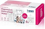 BWT - Pack 6 Filtros con magnesio - Mejora el sistema inmunológico, reduce la cal, el cloro, las impurezas del agua y mejora el sabor - Pack para seis meses