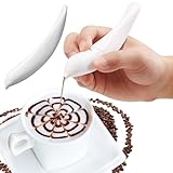 Latte Art Pen, bolígrafo de canela para café, lápiz de arte con leche eléctrico de 5.6 pulgadas, bolígrafos de café portátiles, herramientas de café de bricolaje para café, cacao en polvo, azúcar mol