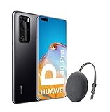 Huawei P40 Pro 5G - Smartphone de 6,58' OLED (8GB RAM + 256GB ROM, Cámaras Leica (50+40+12+TOF), zoom 50x, Kirin 990 5G, 4200 mAh, EMUI 10 HMS) Negro + altavoz CM51 [Versión ES/PT]