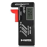 D-FantiX Probador Digital de Baterías Comprobador de batería Para pilas AAA C D 9V 1.5V pilas de botón (Modelo: BT-168D)