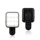 BlueBeach® Mini Clip en Flash LED Selfie la Cámara del Teléfono Móvil Luz Foto Video Lámpara para Smartphones (Negro)
