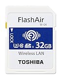 Toshiba FlashAir W-04 - Tarjeta de Memoria (32 GB, Class 10, UHS-I Class 3, 90MB/s Read, 70MB/s Write, con Built-In WiFi) Color Blanco