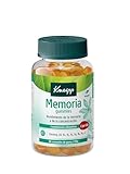 Kneipp Memoria Gummies, Vitaminas para Mejorar la Concentración y el Rendimiento, Ideal para el Estudio o Trabajo, con Ginseng y Vitaminas B1, B2, B3, B12, B6 y C, Sabor a Piña, 60 Gominolas