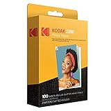 Kodak Papel fotográfico Zink Premium de 2x3 Pulgadas (100 Hojas) Compatible con cámaras e impresoras Kodak PRINTOMATIC, Kodak Smile y Step