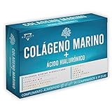 Colágeno Marino con Ácido Hialurónico | Colageno Marino Hidrolizado | Colageno Marino, para piel, articulaciones y huesos | 15 ingredientes activos: coenzima Q10, biotina, vitamina C, A, B2, aloe vera