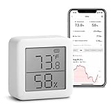 SwitchBot - Hygrometer Hygrometer Indoor - Sensor de humedad de la temperatura, Add Hub Plus/Mini compatible con Alexa, Google Home, HomePod, IFTTT