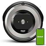 iRobot Robot Aspirador con conexión Wi-Fi Roomba e5154, 2 cepillos de Goma multisuperficie, óptimo para Mascotas, Compatible con Asistente de Voz, Depósito Lavable, Color Plata