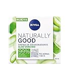 NIVEA Naturally Good Crema de Día Hidratante con Aloe Vera Bio (50 ml), crema hidratante facial con aceite de jojoba y de almendras, crema para piel normal y mixta