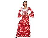 Atosa disfraz flamenca rojo flecos adulto M