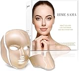 Mascara Led Facial 7 Colores, HIME SAMA Mascara facial cuidado de la piel para rostro y cuello, para rejuvenecimiento y estiramiento de la piel A-021