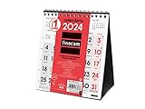 Finocam - Calendario 2024 Neutro de Sobremesa Números Grandes Enero 2024 - Diciembre 2024 (12 meses) Español