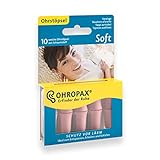 OHROPAX – Soft – 1 x 10 unidades – Tapones intrauditivos reutilizables de espuma, contra el ruido dañino – para relajarse, dormir y escuchar música