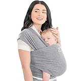 Fular portabebés elástico y lateral, todo en 1 - Mochila para bebés con manos libres - El mejor regalo de Baby Shower (Classic Gray)