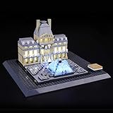 BRIKSMAX Kit de Iluminación Led para Lego Architecture Louvre, Compatible con Ladrillos de Construcción Lego Modelo 21024, Juego de Legos no Incluido