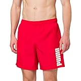 PUMA Hombre Swim Men's Mid Shorts Traje de baño, Rojo, XXL