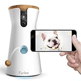 Furbo - CÁMARA para Perros: Telecámara HD WiFi para Mascotas con Audio Bidireccional, Visión Nocturna, Alerta de Ladrido y Lanzamiento de Golosinas, Diseñado para Perros, Indoor