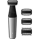 Philips Serie 5000 BG5020/15 - Afeitadora corporal apta para la ducha con 3 peines-guia y mango extralargo para la espalda 50 min de uso