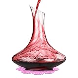 BOQO Decantador de vino de catle, vidrio de cristal soplado a mano, jarra de vino tinto, regalos de vino, accesorios de vino 1800 ml