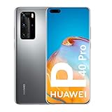 Huawei P40 Pro 5G - Smartphone de 6,58' OLED (8GB RAM + 256GB ROM, Cámaras Leica (50+40+12+TOF), zoom 50x, Kirin 990 5G, 4200 mAh, EMUI 10 HMS) Plata + altavoz CM51 [Versión ES/PT]