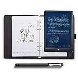 Jemora Notebook Bolígrafo digital Juego de escritura con bolígrafo inteligente Incluye Smartpen Smart A5 Cuaderno de cuero de PU y tableta de escritura reutilizable y papel B5 Conexión inalámbrica
