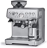 Máquina de café expreso the Barista Express de Sage, SES875, 2400 W, 1 Cups, Acero Inoxidable, Brusched Steel