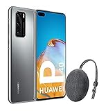 Huawei P40 5G - Smartphone de 6,1' OLED (8GB RAM + 128GB ROM, 3x Cámaras Leica (50+16+8MP), chip Kirin 990 5G, 3800 mAh, EMUI 10 HMS) Plata + altavoz CM51 [Versión ES/PT]