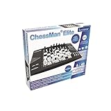 Lexibook electrónico mesa (CG1300) ChessMan Elite Juego de ajedrez inteligente, 1 jugador, 64 niveles de dificultad, LED, alimentado por batería o adaptador de 9V, negro/blanco, color
