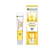 Garnier Vitamina C Fluido Antimanchas Anti-UV Diario Invisible FPS50+ Protege, Previene y Reduce las manchas, para todo tipo de pieles, 40 ml