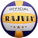 Rajvia Pelota de Voleibol, Balon de Voleibol, Pelota Voleibol Playa, Pelota Voley Tacto Suave Oficial Talla 5 para Interior y Exterior