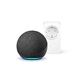 Echo Dot (4.ª generación), Antracita + Amazon Smart Plug (enchufe inteligente WiFi), compatible con Alexa - Kit de inicio de Hogar digital