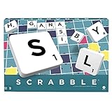 Mattel Games Scrabble, Versión Española, Juego de mesa clásico original, incluye tablero , 4 racks, 100 fichas , bolsa para fichas , +10 años, Y9594