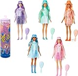 Barbie Color Reveal Serie Lluvia y Brillos Muñeca que revela sus colores con agua, incluye ropa y accesorios sorpresa, juguete +3 años (Mattel HCC57)