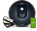 iRobot Aspirador iRobot Roomba 981 Alta Potencia y Power Boost, Recarga y Sigue limpiando, Óptimo Mascotas, Cepillos antienredos, Dirt Detect + Filtros para X Roomba 800, 3 Unidades