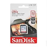 SanDisk SDSDUNC-032G-GN6IN Ultra SDHC Memory Card Up to 80 MB/s, Class 10, U1, 32 GB, Black/Grey