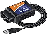 Forscan escáner OBD2 USB ELMconfig FoCCCus Herramienta de diagnóstico con Cable eléctrico, con MS-Can/HS-Can Interruptor para Ford Mazda para Windows