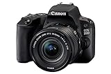 Canon EOS 200D - Cámara Digital Réflex de 24.2 MP (Pantalla Táctil de 3.0'', WiFi, Bluetooth, Dual Pixel CMOS AF, Full HD) - Kit Cuerpo con Objetivo EF-S 18-55 IS STM, Negro