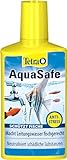 Tetra AquaSafe, para agua de acuario natural y apta para peces, neutraliza las sustancias nocivas del agua del grifo, botella de 250 ml