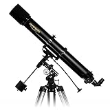 Omegon AC 90/1000 EQ-2, telescopio de Lentes con Apertura de 90 mm y 1000 mm de Distancia Focal