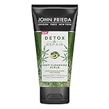 John Frieda | Detox & Repair | Exfoliante Capilar Natural de Limpieza Profunda | Elimina la Suciedad del Cuero Cabelludo | 150 ml
