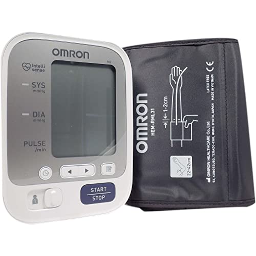 OMRON Healthcare M3 - Tensiómetro de brazo digital con detección del pulso arrítmico, validado clínicamente, Color Gris