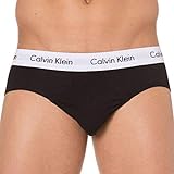 Calvin Klein Hip Brief 3Pk Boxer, Black White Grey Heather W, M (Pack de 3) para Hombre