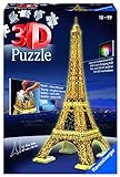 Ravensburger - Puzzle 3D, Torre Eiffel Edición Especial Noche con LED, Edad recomendada 10 +, 226 piezas - 47 x 18 x 18 cm