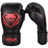 VENUM Contender Boxing Gloves Guantes para Boxeo, Unisex-Adult, Negro/Rojo, 14 Oz