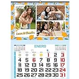 Calendario 2024 de Pared Personalizado - Calendario con Faldilla Mensual con Festivos de Enero a Diciembre 2024 - Calendario con Colgador para Facilitar su Colocación. ONEPERSONAL