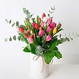 Ramo de tulipanes Burgos - Flores RECIÉN CORTADOS y NATURALES de Gran Tamaño - ENTREGA EN 24h con Dedicatoria Personalizable Gratuita - FLORES FRESCAS PARA DEDICAR