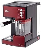 Oster Prima Cafetera automática para Cappuccino, Latte y Espresso con Tratamiento, 1.5 l Agua, 300 ml depósito para Leche, 1238 W, 1 Cups, Acero inoxidable