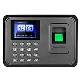 Decdeal - 2.4' TFT USB Máquina de Asistencia Biométrica de Huella Dactilar, Sistema Española, LCD Pantalla